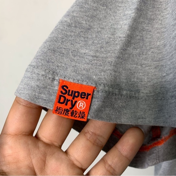 Superdry Men's Classic Grey Crewneck Short Sleeve T-Shirt Size Large - Picture 7 of 14